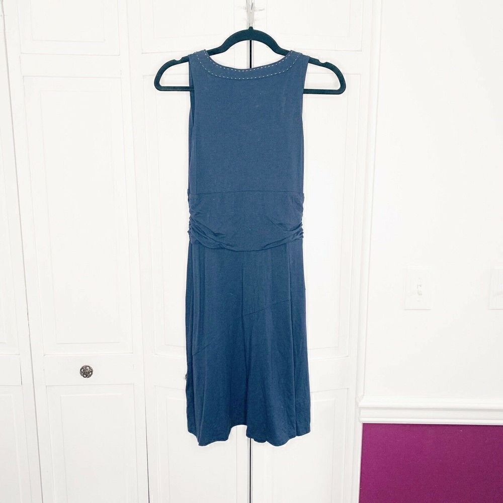 Athleta Sleeveless Tank Dress Navy Blue Pocket- S - Picture 10 of 10